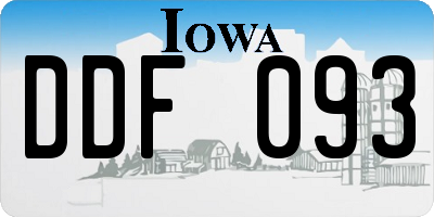 IA license plate DDF093