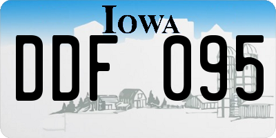 IA license plate DDF095