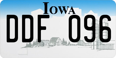 IA license plate DDF096