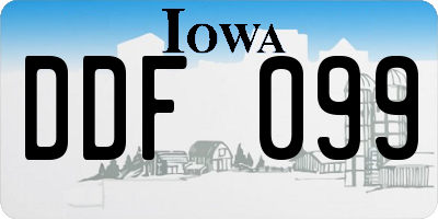 IA license plate DDF099