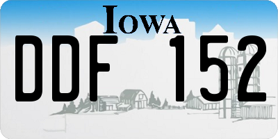IA license plate DDF152