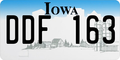IA license plate DDF163