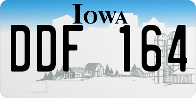 IA license plate DDF164