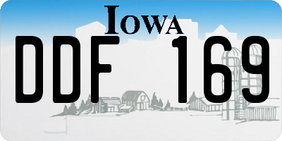 IA license plate DDF169