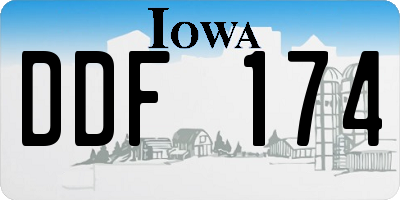 IA license plate DDF174