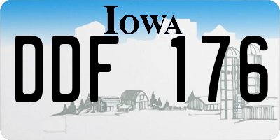IA license plate DDF176