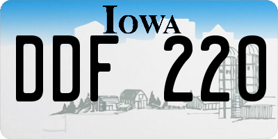 IA license plate DDF220