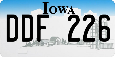 IA license plate DDF226