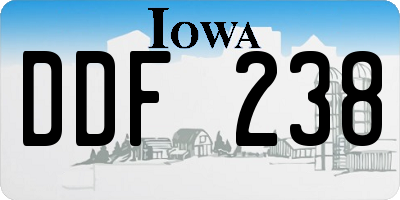 IA license plate DDF238