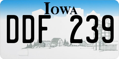 IA license plate DDF239