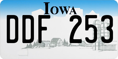 IA license plate DDF253