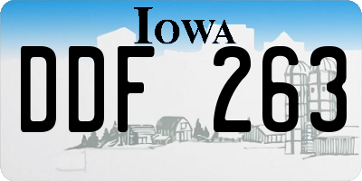 IA license plate DDF263