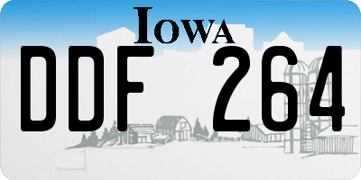 IA license plate DDF264