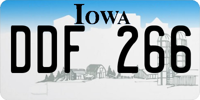 IA license plate DDF266