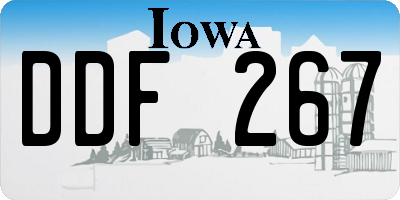 IA license plate DDF267