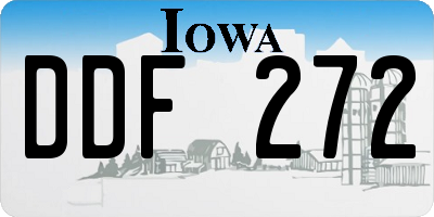 IA license plate DDF272