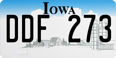 IA license plate DDF273