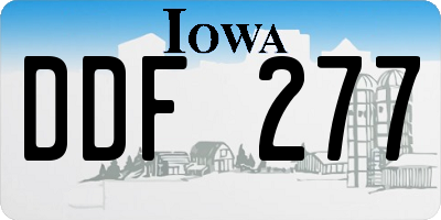 IA license plate DDF277