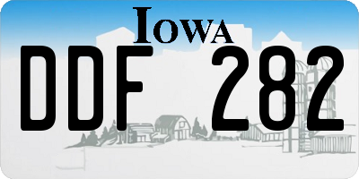 IA license plate DDF282