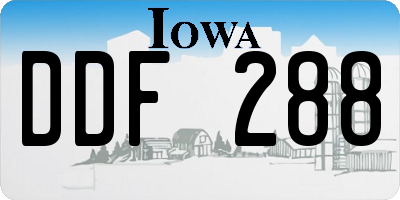 IA license plate DDF288