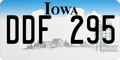 IA license plate DDF295