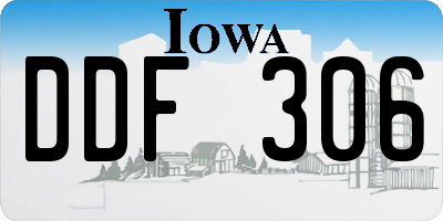 IA license plate DDF306