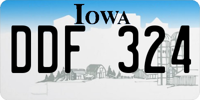 IA license plate DDF324