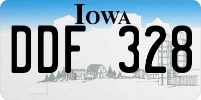 IA license plate DDF328