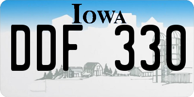 IA license plate DDF330