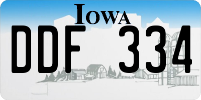 IA license plate DDF334