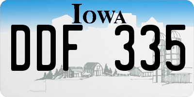 IA license plate DDF335