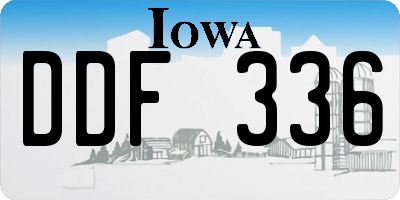 IA license plate DDF336