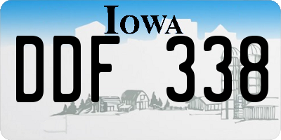 IA license plate DDF338
