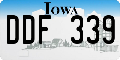 IA license plate DDF339