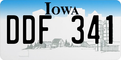 IA license plate DDF341