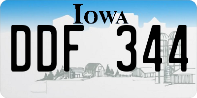IA license plate DDF344