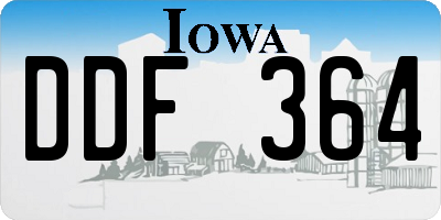 IA license plate DDF364