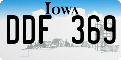 IA license plate DDF369