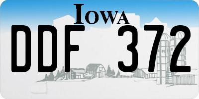 IA license plate DDF372