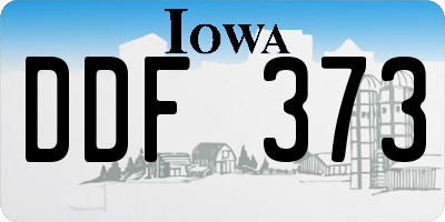 IA license plate DDF373