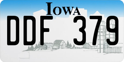 IA license plate DDF379