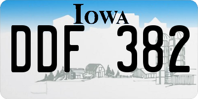 IA license plate DDF382