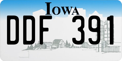 IA license plate DDF391