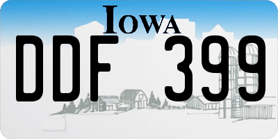 IA license plate DDF399