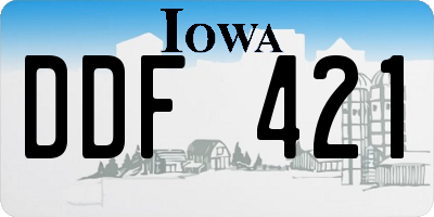 IA license plate DDF421