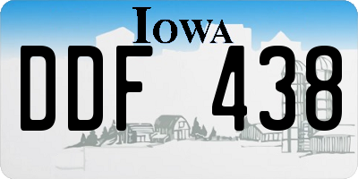 IA license plate DDF438