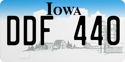 IA license plate DDF440