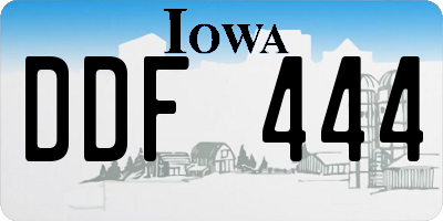 IA license plate DDF444