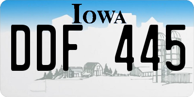 IA license plate DDF445