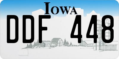 IA license plate DDF448